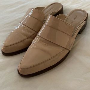 Cream Banana Republic patent leather loafers